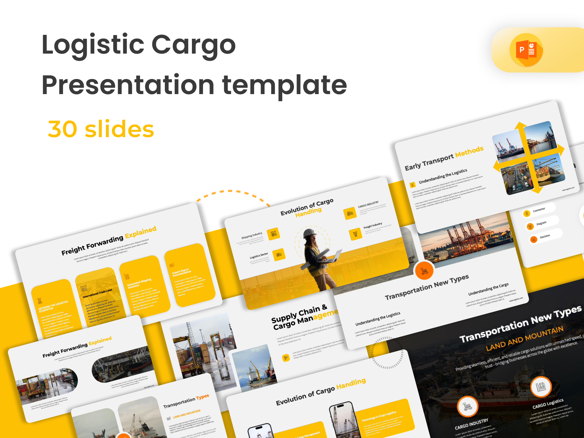 logistics PowerPoint template | Maatix